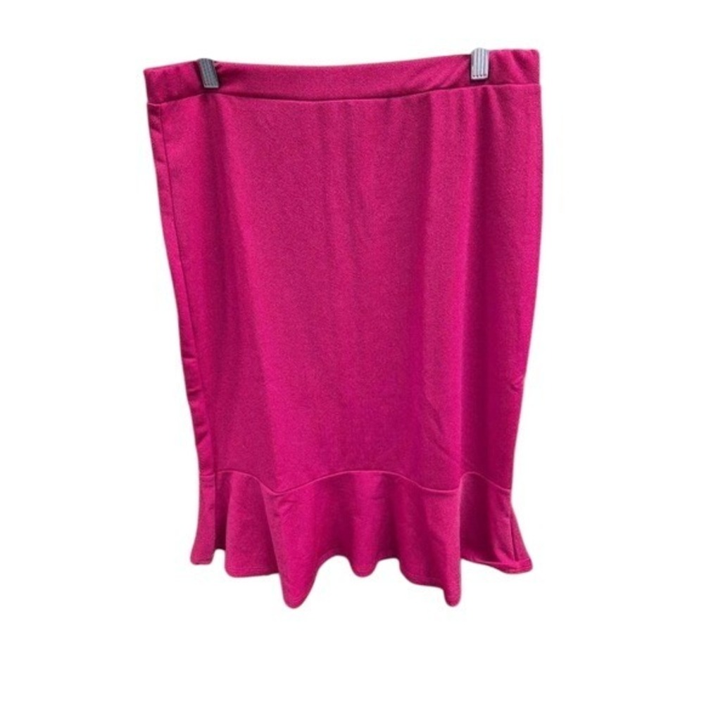 Red Ruffle Mermaid Skirt By Amie 2X (Other Sizes Available)
